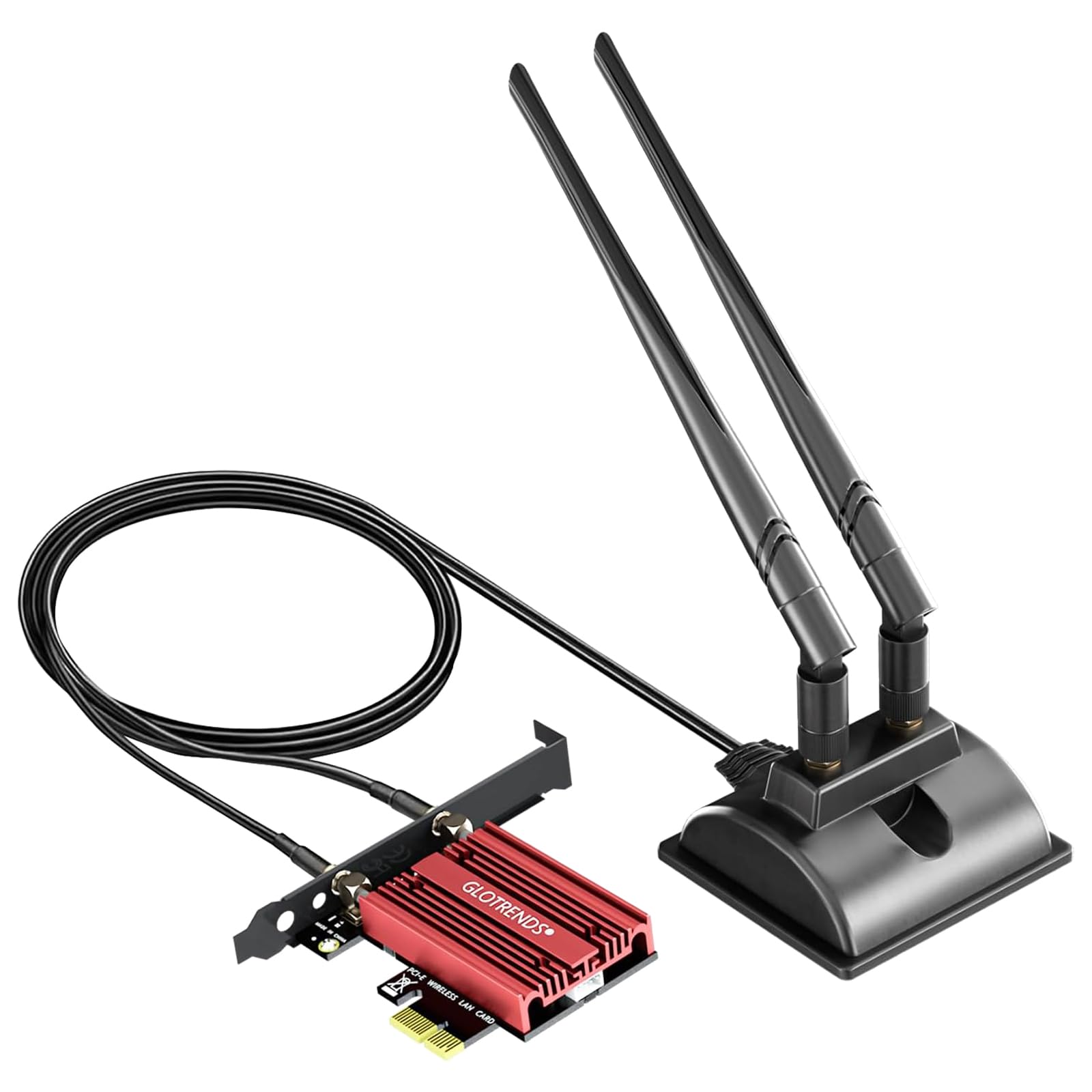Amazon | GLOTRENDS WiFi 6E PCIeカード、デスクトップPC用2メートル